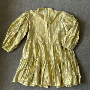 Mille Gold Mini Dress